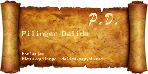 Pilinger Dalida névjegykártya